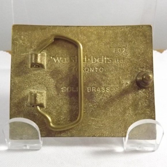Wood's Tire Service Solid Brass Belt Buckle - Picture 5 of 8